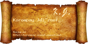 Korompay József névjegykártya