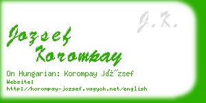 jozsef korompay business card